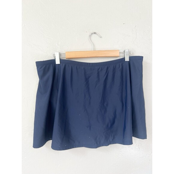 LANDS END navy blue SWIM SKIRT women's 18 Plus 1x - Picture 3 of 5
